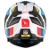 Capacete Mt Atom 2 Articulado Com Óculos Solar Interno Bast A0 Perolizado Branco / Azul / Vermelho
