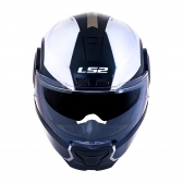 Capacete Ls2 Articulado Com Óculos Solar Interno Scope Arch -  Branco