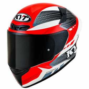 Capacete  Kyt Fechado Tt Course Gear - Preto  /  Vermelho