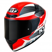 Capacete  Kyt Fechado Tt Course Gear - Preto  /  Vermelho