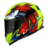 Capacete Ls2 Fechado  Classic Ff358 Tribal -  Amarelo