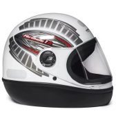 Capacete Taurus Fechado Fórmula 1r Grafic - Branco
