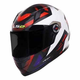 Capacete Ls2 Fechado Classic Ff358 Starwar - Vermelho/ Branco