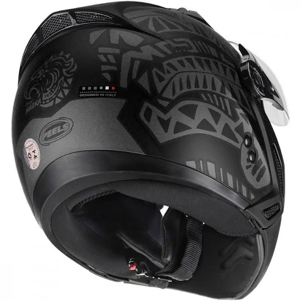 Capacete Peels Aberto Com óculos Solar Interno Mirage Nazka - Preto Fosco / Grafite