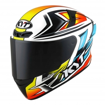 Capacete  Kyt Fechado Tt Course Radiance Europa Kasma Daniel Replica - Branca / Laranja