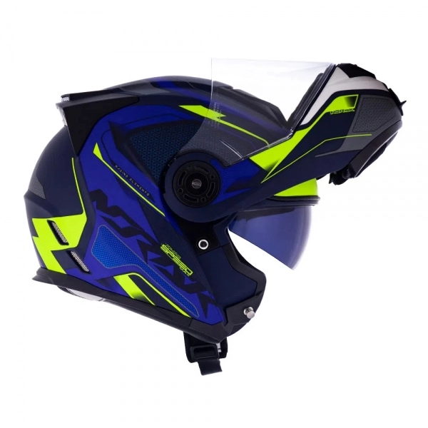 Capacete Norisk Articulado  Route Ff345 Speedmax – Azul Fosco/ Amarelo