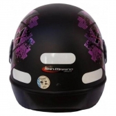 Capacete Taurus Fechado Fórmula 1r Brake  - Preto Fosco / Rosa