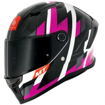 Capacete Mt Fechado Capacete Mt Stinger 2 Register B8 Gloss Pearl - Rosa / Preto Brilho