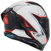 Capacete Mt Fechado Capacete Mt Stinger 2 Sr A5 - Branco / Vermelho Brilho