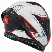 Capacete Mt Fechado Capacete Mt Stinger 2 Sr A5 - Branco / Vermelho Brilho