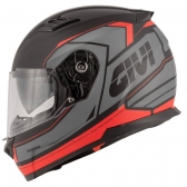 Capacete Givi Fechado Com Óculos Solar Interno 50.5 Lightning  - Preto/Cinza/Vermelho
