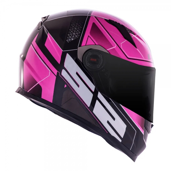 Capacete Ls2 Fechado Classic Ff358 Ultra - Rosa