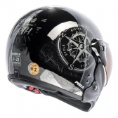 Capacete Peels Aberto F-21 North Queixeira Modular – Preto Brilhoso / Grafite