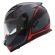 Capacete Givi 50.5 Iron Fechado Com Óculos Solar Interno - Preto / Vermelho / Cinza