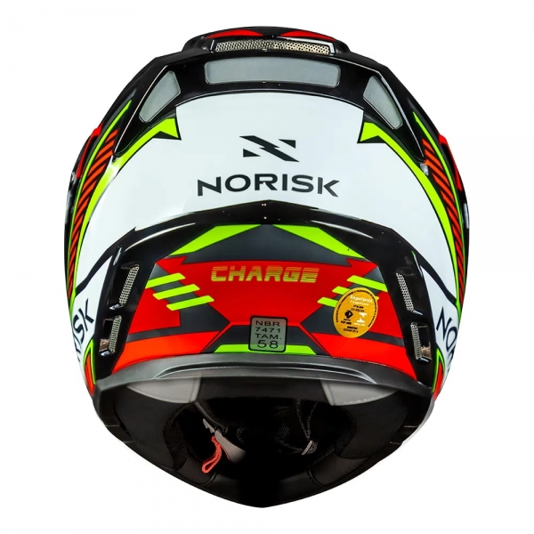 Capacete Norisk Articulado Com Óculos Solar Interno Route Ff345 Charge -  vermelho / Preto