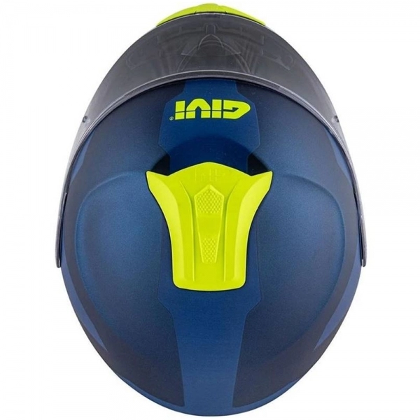 Capacete Givi Articulado Com Óculos Solar Interno X21 Spirit  - Azul Fosco/ Azul Claro/ Amarelo