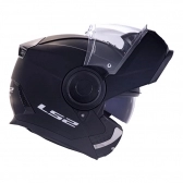 Capacete Ls2 Articulado Com Óculos Solar Interno Scope Monocolor - Preto Fosco