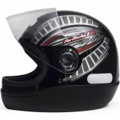 Capacete Taurus Fechado Fórmula 1r Grafic -Preto