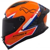 Capacete Mt Fechado Capacete Mt Stinger 2 Grand Prix C4 Holanda - Laranja / Preto
