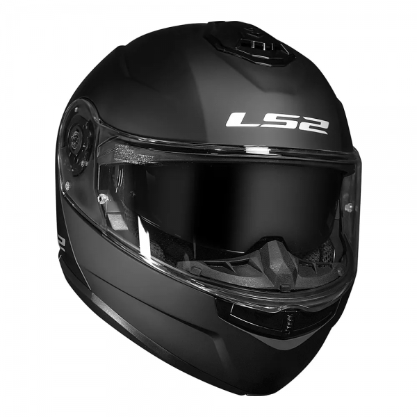 Capacete Ls2 Articulado Com Óculos Solar Interno Strobe Ii Monocolor -  Preto Fosco