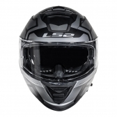 Capacete Ls2 Fechado Com Óculos Solar Interno Ff800 Storm Faster -  Preto / Grafite / Cinza