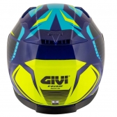 Capacete Givi Fechado Com Óculos Solar Interno 50.5 Stoccarda Blade  - Azul/Amarelo