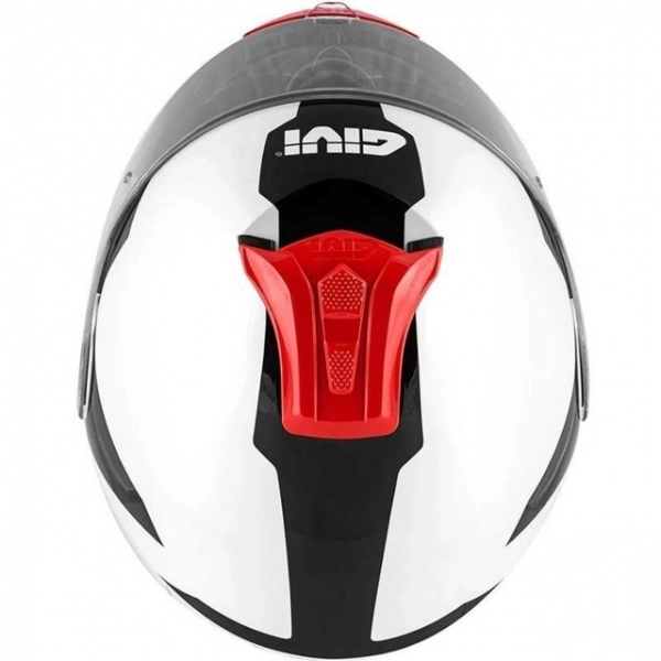 Capacete Givi  Articulado Com Óculos Solar Interno X21 Spirit Brilhoso - Branco/ Preto/ Vermelho