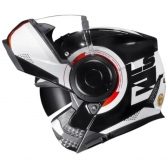 Capacete Ls2 Articulado Com Óculos Solar Interno Scope Arch -  Branco/Vermelho