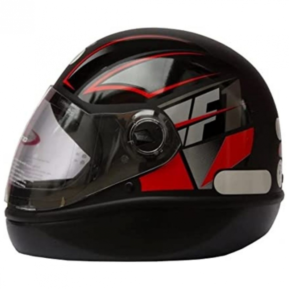 Capacete Taurus Fechado Fórmula 1r Neo  - Preto Fosco / Vermelho