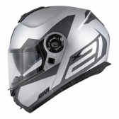 Capacete Givi Articulado Com Óculos Solar Interno X21 Spirit - Prata Fosco/ Titanium / Preto