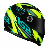 Capacete Ls2 Fechado  Classic Draze -  Preto / Amarelo / Verde