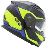 Capacete Givi 50.5 Iron Fechado Com Óculos Solar Interno - Preto / Amarelo / Azul