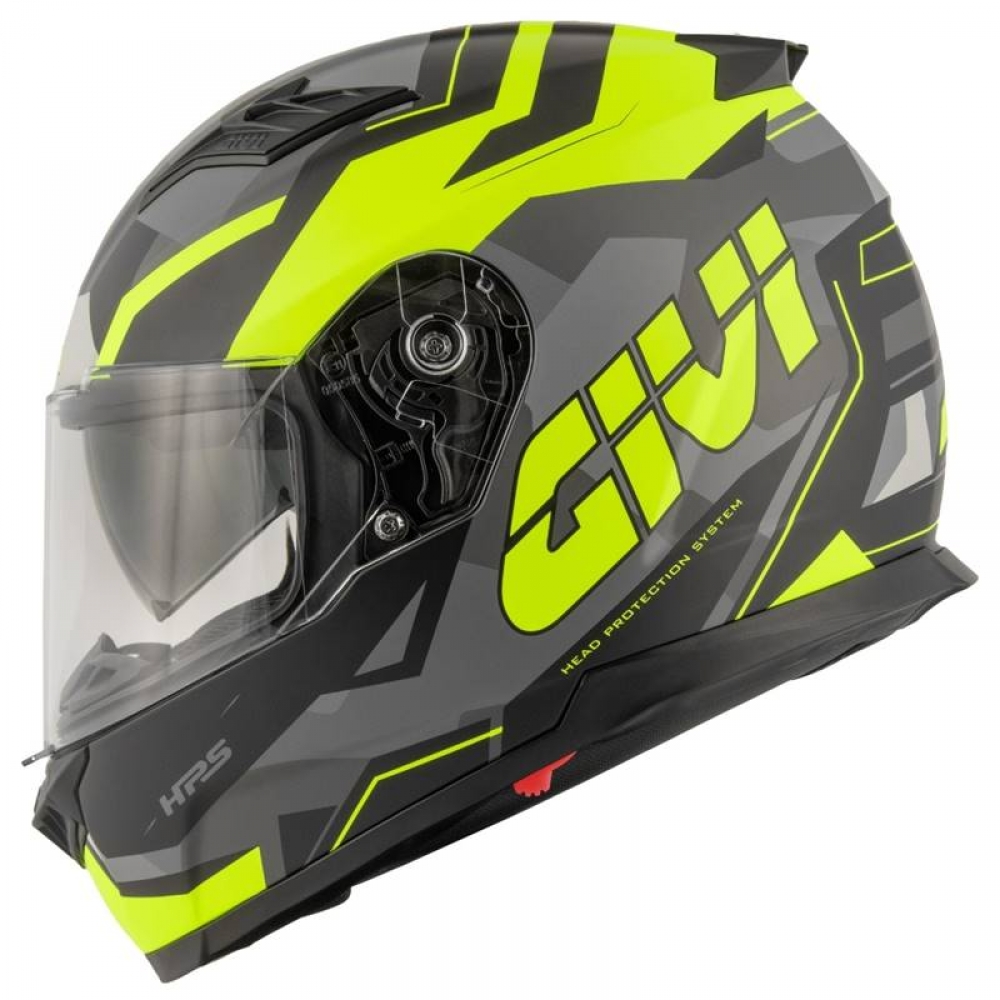 Capacete Givi Fechado Com Óculos Solar Interno - 50.5 Camo - Preto/Amarelo