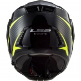 Capacete Ls2 Articulado Com Óculos Solar Interno Scope Skid -  Preto  / Amarelo
