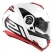 Capacete Givi  Articulado Com Óculos Solar Interno X21 Spirit Brilhoso - Branco/ Preto/ Vermelho