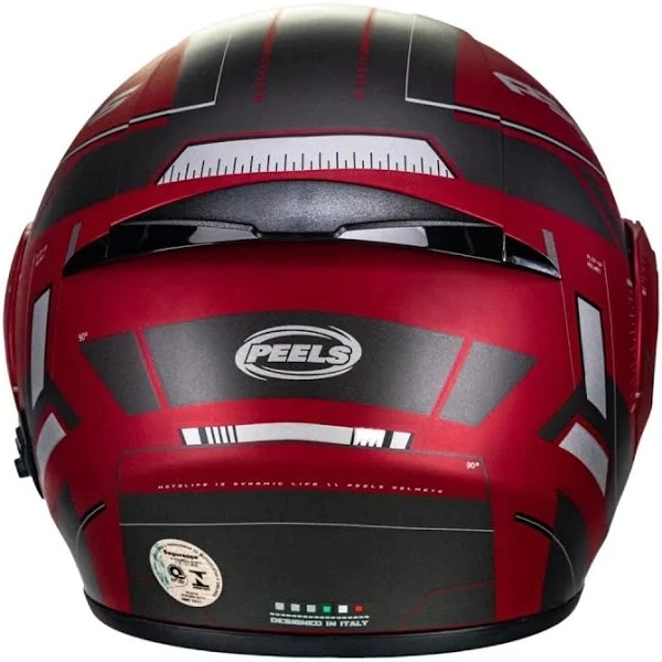 Capacete Peels Articulado Com Óculos Solar Interno Urban U-Rb2 Dynamic – Vermelho Fosco / Grafite