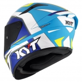 Capacete  Kyt Fechado Tt Course Grand Prix  - Branco / Azul