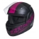Capacete Taurus Articulado Zarref Neon - Preto Fosco/ Rosa