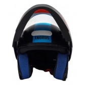 Capacete Taurus Articulado Zarref New Neon –Preto Fosco / Azul / Laranja