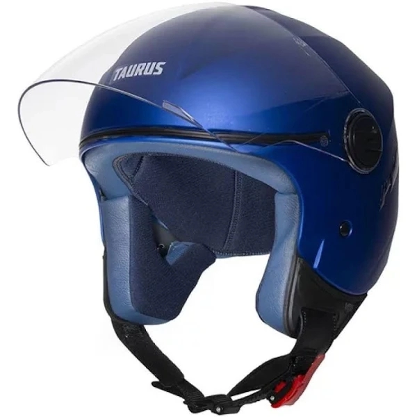 Capacete Taurus  Aberto Joy23 By II - Forração de couro na lateral Interna - Azul