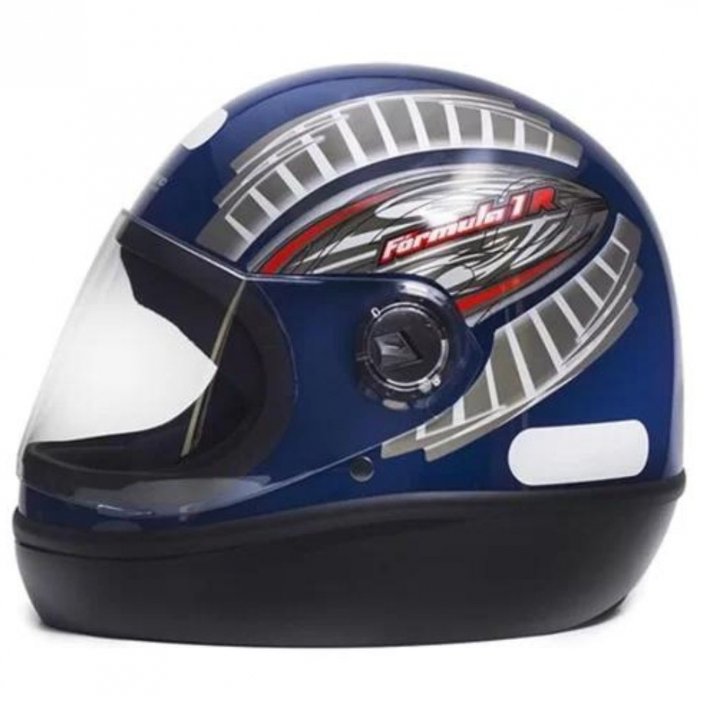 Capacete Taurus Fechado Fórmula 1r Grafic - Azul