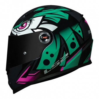 Capacete Ls2 Fechado  Classic Ff358 Tribal -  Verde