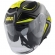 Capacete Givi Aberto Com Óculos Solar Interno X22 Planet Hyper - Preto Fosco/Amarelo