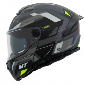 Capacete Mt Atom 2 Articulado Com Óculos Solar Interno B2 - Cinza Fosco