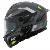Capacete Mt Atom 2 Articulado Com Óculos Solar Interno B2 - Cinza Fosco