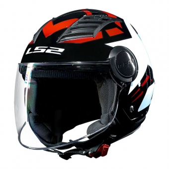Capacete Ls2 Aberto  Airflow Starwar – Branco /vermelho
