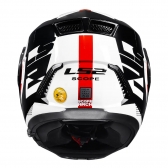 Capacete Ls2 Articulado Com Óculos Solar Interno Scope Arch -  Branco/Vermelho