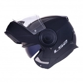 Capacete Ls2 Articulado Com Óculos Solar Interno Scope Monocolor - Preto Fosco