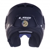 Capacete Ls2 Articulado Com Óculos Solar Interno Scope Monocolor - Preto Fosco