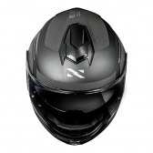 Capacete Norisk Articulado Com Óculos Solar Interno Motion Defender - Preto Fosco / Cinza Titanium